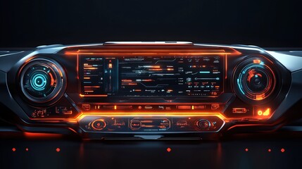 Fototapeta premium Digital data car User interface design with futuristic features