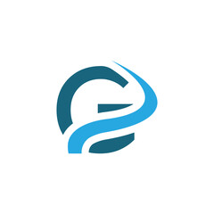 G Simple letter logo vector design template.