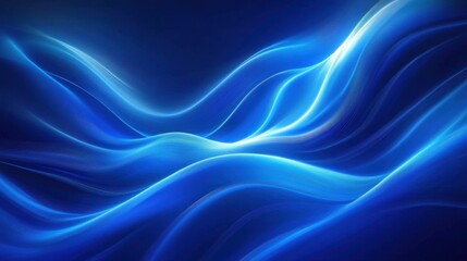 Explore dynamic blue waves flowing elegantly across the canvas