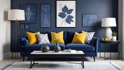 Photo modern style interior room 3d illustration