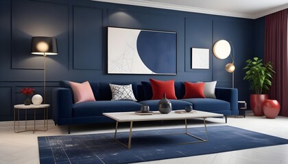 Photo modern style interior room 3d illustration