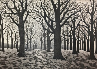 Oak trees nature landscape outdoors.