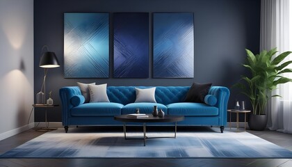 Photo modern style interior room 3d illustration