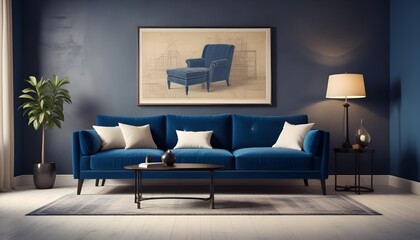 Photo modern style interior room 3d illustration