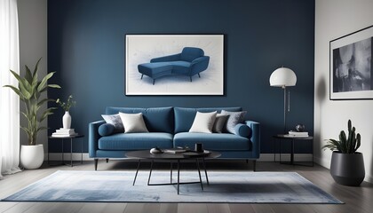 Photo modern style interior room 3d illustration