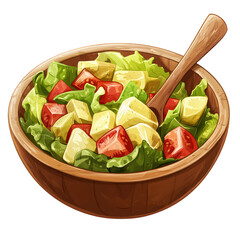 Fresh Garden Salad with Croutons 