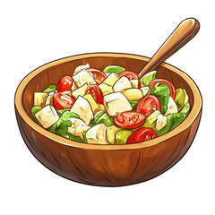 Fresh Garden Salad with Croutons 