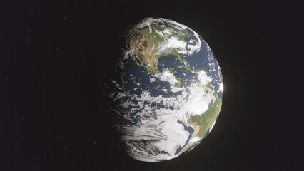 3D Render Realistic Earth High Detailed