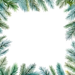 Pine leaves square border backgrounds pattern nature.