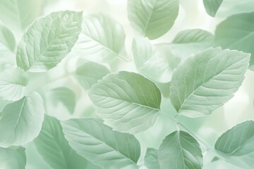 Light mint leaf background