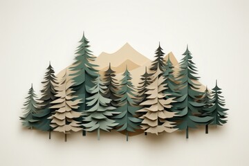 Forest plant tree art.