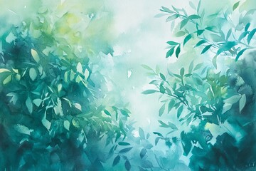 Light mint watercolor background