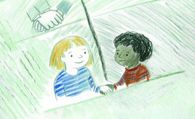 Stop bullying campaign poster promoting kindness and unity among children