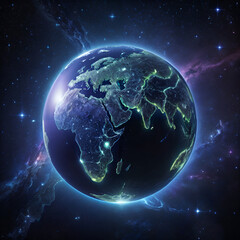 Obraz premium Planet Earth traveling through the universe.