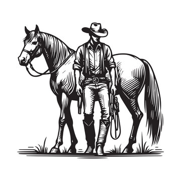 recommend clip art: Western Cowboy with Hat and Boots