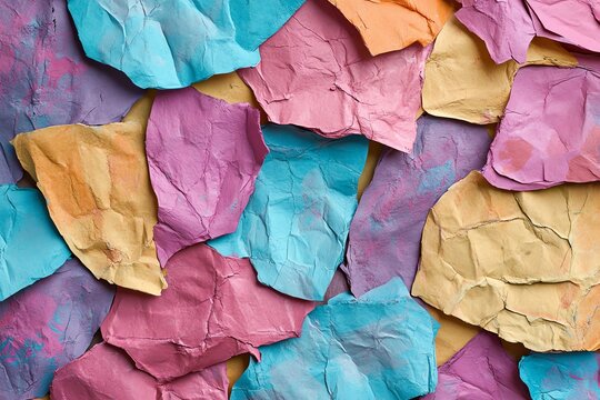 Colorful paper mache texture