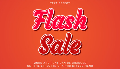 Flash sale text effect template in 3d design