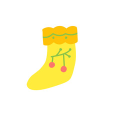 christmas sock vector 
