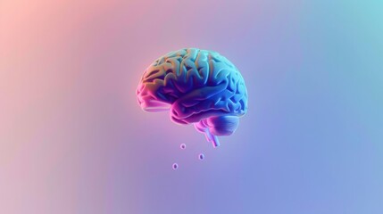 Brain in Neon Lights: A 3D Rendering