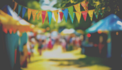 Fototapeta premium fair, festival tent blurred background
