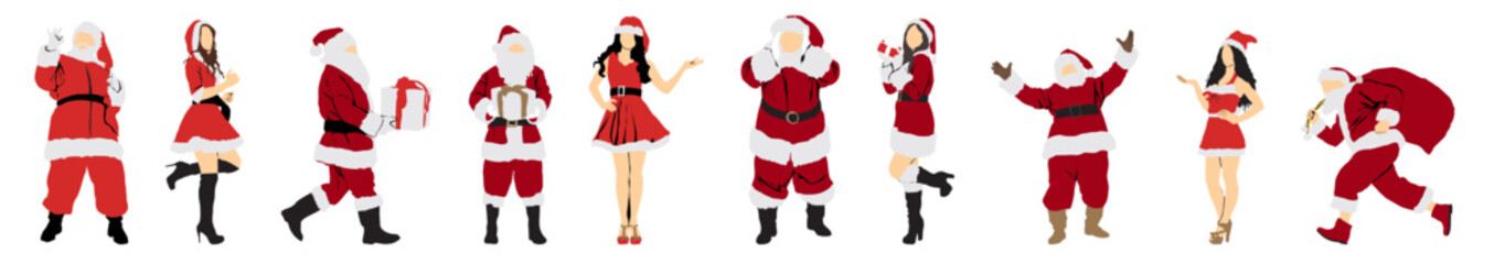 Christmas people set collection full length