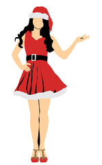 santa girl in red