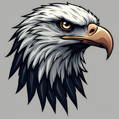 Fototapeta premium Simple eagle head monochrome logo no text