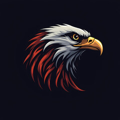 Fototapeta premium Simple eagle head monochrome logo no text