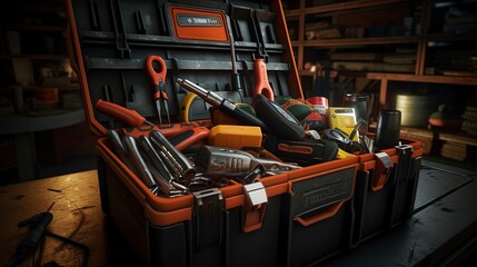A photo of a toolbox filled with electrician