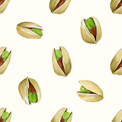 pistachio nut pattern seamless healthy