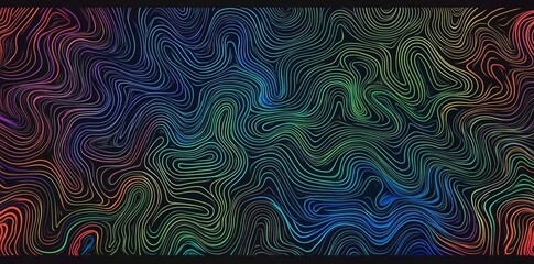 Colourful abstract thermography. T-shirt on slopes, lining. Wz&oacute;r on hose.