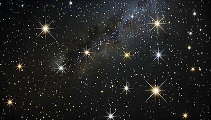 A starry night sky with twinkling stars in the background