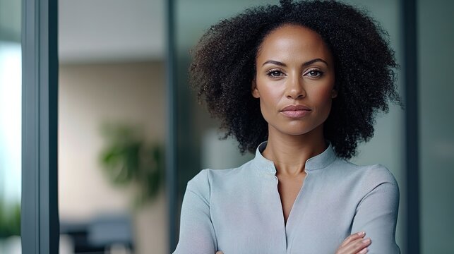 Woman tablet and business portrait in an office for management, entrepreneur and corporate planning. Confident, female executive standing alone for portrait, strategy and leadership in workplace HD