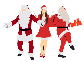 Christmas people Xmas holiday standing people