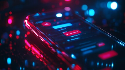 sms spam, fake text message, phishing from scammer background for website and social media, technology concept