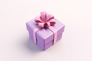 Obraz premium Gift box white background anniversary celebration.