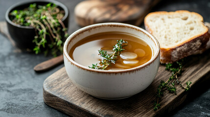 Gourmet Onion Soup in an Elegant Setting