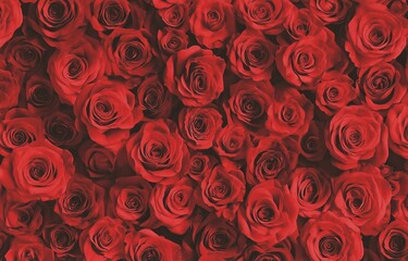 background with red roses