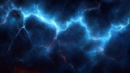 Electric Dreams in Cosmic Blue: A Celestial Symphony of Pure Energy Dancing Through the Dark Universe's Infinite Canvas
