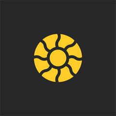 sun vector art logo symbol and icon