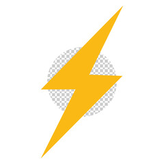 Lighting Icon Editable eps Transparent file bolt lightning emoji logo thunderbolt shock yellow graphic electric outline charge, design technology isolated nature art voltage flash battery storm