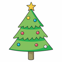 christmas tree isolated on white