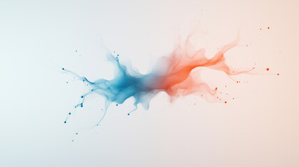 vibrant splash of blue and orange paint creates dynamic visual effect, evoking energy and creativity. Perfect for artistic backgrounds or design projects.