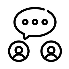 Icon Conversation With Style Outline