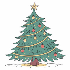 christmas tree illustration