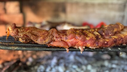 asado argentino, cerdo, chancho