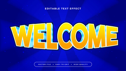 Brown Orange and Green Welcome 3d Editable Text Effect - Font Style