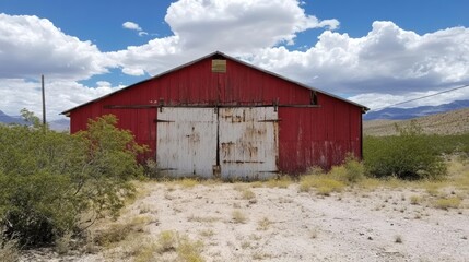 Obraz premium A reddish-brown, metalish schowek with dramatic underworld settings and a rugged, enclosed atmosphere, found on a squat, suchy terrain, surrounded by lush greenery.