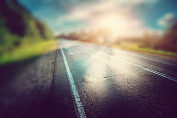 Beautiful highway road blur