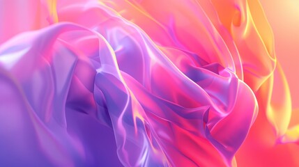 Abstract Colorful Silk Drape